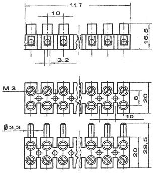 Barrettes enfichables 2,5 - 6mm²