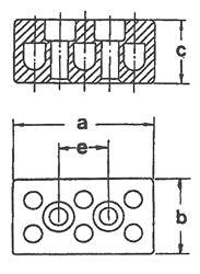 Blocs en porcelaine 6 mm²